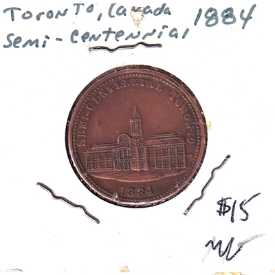 1884 Canada Toronto Semi-Centennial Medallion