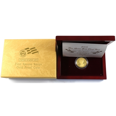 2009 USA $10 First Spouse - Harrison 1/2oz .999 Gold Proof Coin (No Tax) Worn Sleeve