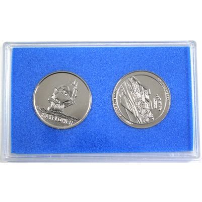 Pair of 1975-1976 USA International Ocean Exposition Medallions, 2Pcs in Case