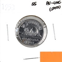 1953 SS Canada 5-cents AU-UNC (AU-55) Scratched, corrosion, or impaired