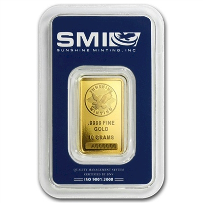 Sunshine Mint 10g .999 Gold Bar Sealed (No Tax)