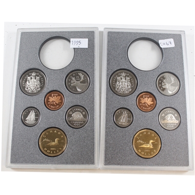 1994 & 1995 Canada Frosted Proof 6-coin Sets - from double dollar sets