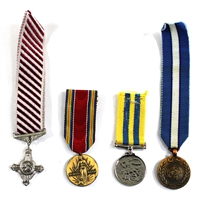 Lot of 4x Miniature Replica Military Medals, 4Pcs