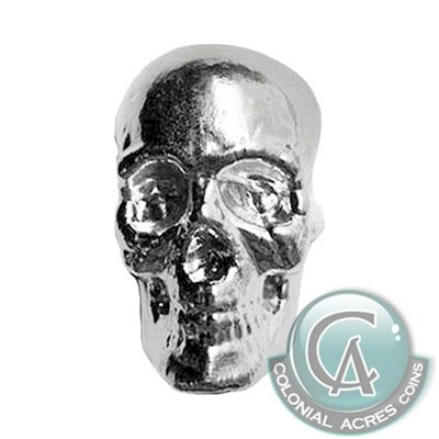 Monarch Hand Poured Skull 3oz .999 Fine Silver (No Tax)