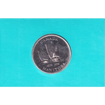 1970 Manitoba Centennial Medallion in Card (Impaired)