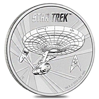 2016 Tuvalu $1 Star Trek U.S.S. Enterprise  1oz .999 Fine Silver (No Tax)