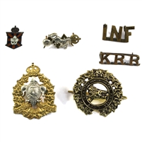 Lot of 6x Canadian & British Military Badges & Pins, 6Pcs