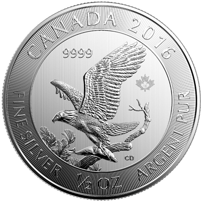2016 Canada 1/2oz. Eagle .999 Silver (TAX Exempt)