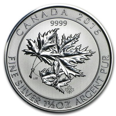 2016 Canada 1.5oz. Superleaf Silver Maple Leaf (No Tax)