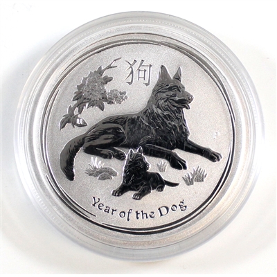 2018 Australia 1/2oz. .999 Silver 50-Cent Year of the Dog (No Tax)