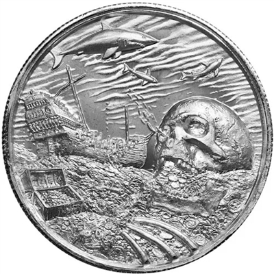 Privateer Series - Davy Jones' Locker 2oz. UHR .999 Silver (No Tax) Light Toning