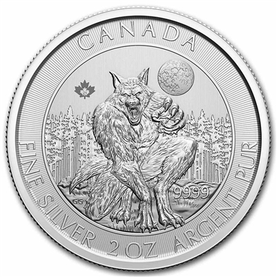 2021 Canada $10 Creatures of the North: Werewolf 2oz .9999 Silver (No Tax)