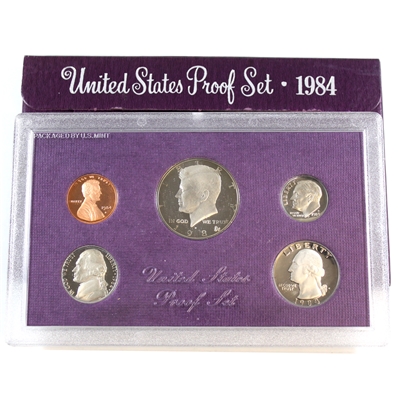 1984 S USA Proof Set (Toned, may have light wear on case/sleeve)
