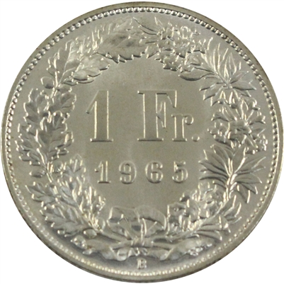 Switzerland 1965 B 1-Franc Specimen PR