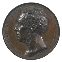 France 1834 Medal: Eusebe Salverte Elected Deputy in 1828, 1830, 1834, Very Fine