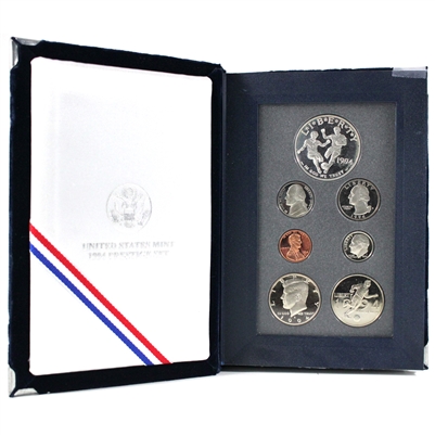 1994 USA Prestige Set of 7 Proof Coins: World Cup (Lightly toned, minor wear on box)
