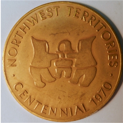 445G. 1870-1970 Yellowknife, NT Centennial Trade Dollar