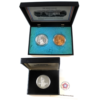 Set of USA Medallions with Statue of Liberty, 3Pcs