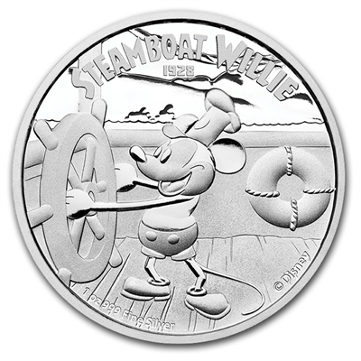 2014 Niue $2 Disney Mickey Mouse & Steamboat Willie (Tax Exempt) Impaired