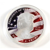 Donald J. Trump Presidential Medallion Colourized (Silver Colour)