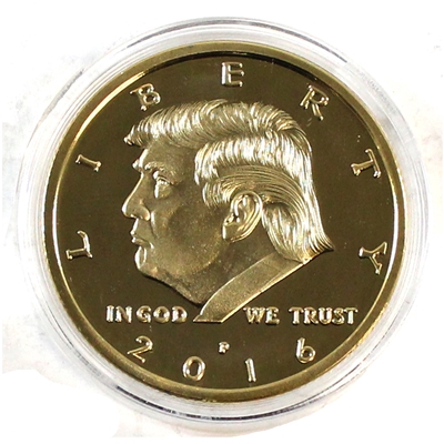 Donald Trump 2016 US Presidential Medallion (size of Kennedy Half Dollar)