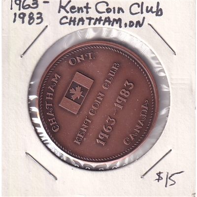 1963-1983 Chatham Kent Coin Club 20th Anniversary Medallion