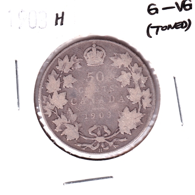 1903H Canada 50-cents G-VG (G-6) Marks, nicks, or impaired