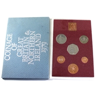 1979 Great Britain & Northern Ireland 6-coin Mint Set with Medallion (Lightly toned)