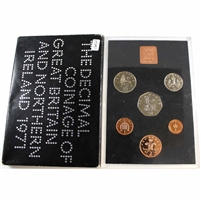 1971 Great Britain & Northern Ireland Proof Set (Toned, wear on case/sleeve)