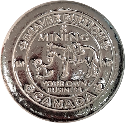 2019 Beaver Bullion Mining Your Own Business 5oz. .999 Fine Silver Round (No Tax)