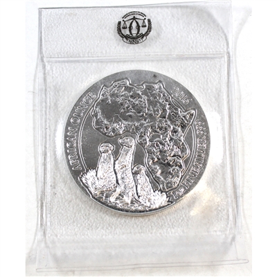2016 Meerkat Silver Rwandan 1oz. .999 Fine (No Tax)