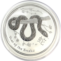 2013 Australia $2 Year of the Snake 2oz .999 Silver (No Tax) Scratched Capsule
