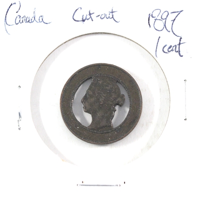 1897 Canada 1-cent Cut-out