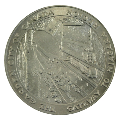 1967 St. Catharines, Ont, Centennial Medallion & Card (Fingerprints, envelope damaged)