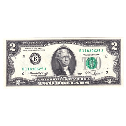 1976 USA $2 Federal Reserve Note, UNC or Better Condition