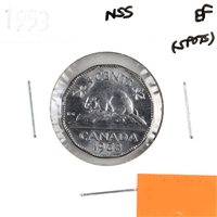 1953 NSS Canada 5-cents Extra Fine (EF-40) Scratched, corrosion, or impaired
