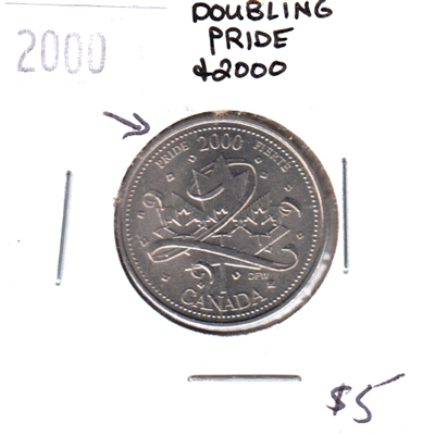 ERROR 2000 Canada 25-cent Pride with Double on Pride & 2000