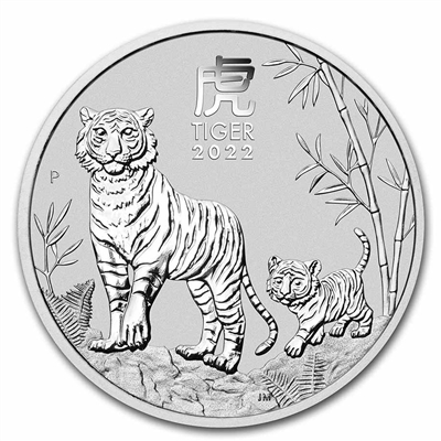 2022 Australia $2 Year of the Tiger 2oz. .9999 Silver (No Tax)