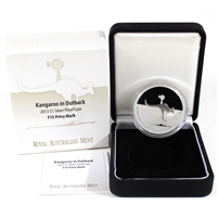 Australia 2013 $1 F15 Privy Kangaroo in Outback 1oz .999 Silver in Case (No Tax) Scratched Capsule