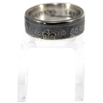1962 Canada 50ct Coin Custom Jewellery Ring, Size 10 - Made from a real 50-cent coin!