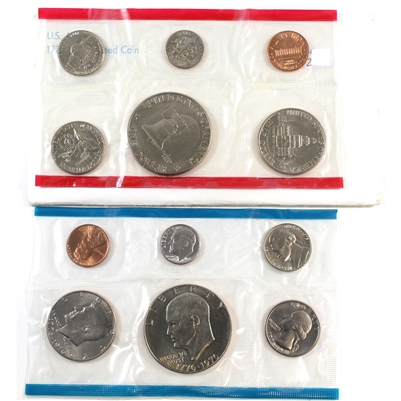 1975 USA P&D Mint Set (Toning, light wear/small tears on envelope)