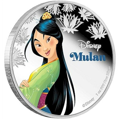 2016 Niue $2 Disney Princesses - Mulan Silver Proof Coin (TAX Exempt)