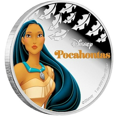 2016 Niue $2 Disney Princesses - Pocahontas Proof Silver (No Tax)