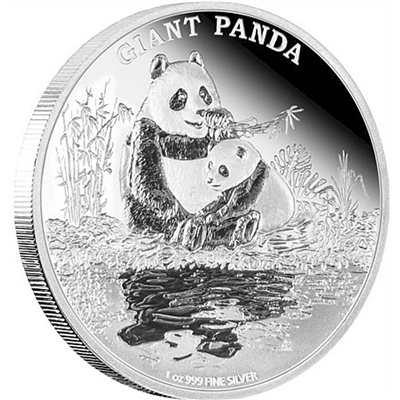 2016 Niue $2 Endangered Species - Giant Panda Proof Silver (No Tax)