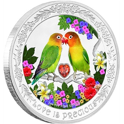 2017 Niue $2 Love is Precious - Lovebirds Silver Proof (TAX Exempt)