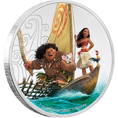 2017 Niue $2 Disney Coin Collection - Moana Silver Proof (No Tax)