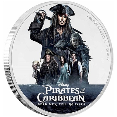 2017 Niue $2 Disney - Pirates of the Caribbean Silver Proof (No Tax)