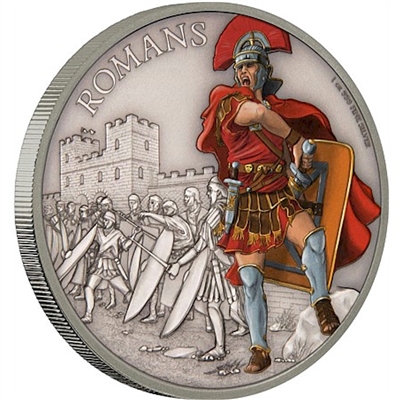 2017 Niue $2 Warriors of History - Romans 1oz. Silver Coin (No Tax)