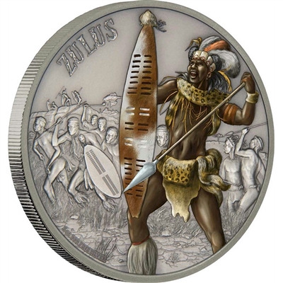 2017 Niue $2 Warriors of History - Zulus Fine Silver Coin (No Tax)