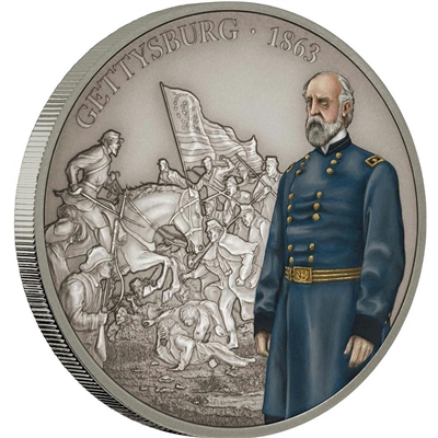 2018 Niue $2 Battles that Changed History - Gettysburg 1oz. Silver Proof (No Tax)